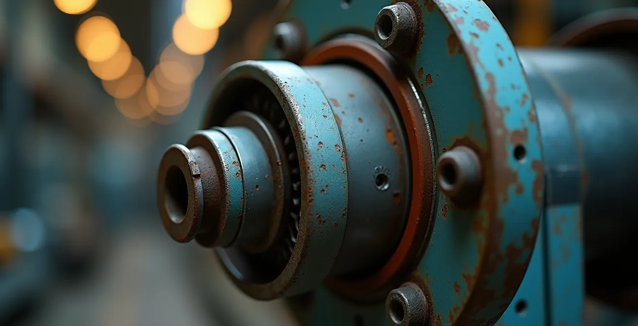 Capteur vibratoire clamp-on installé sur équipement industriel sans connexion électrique