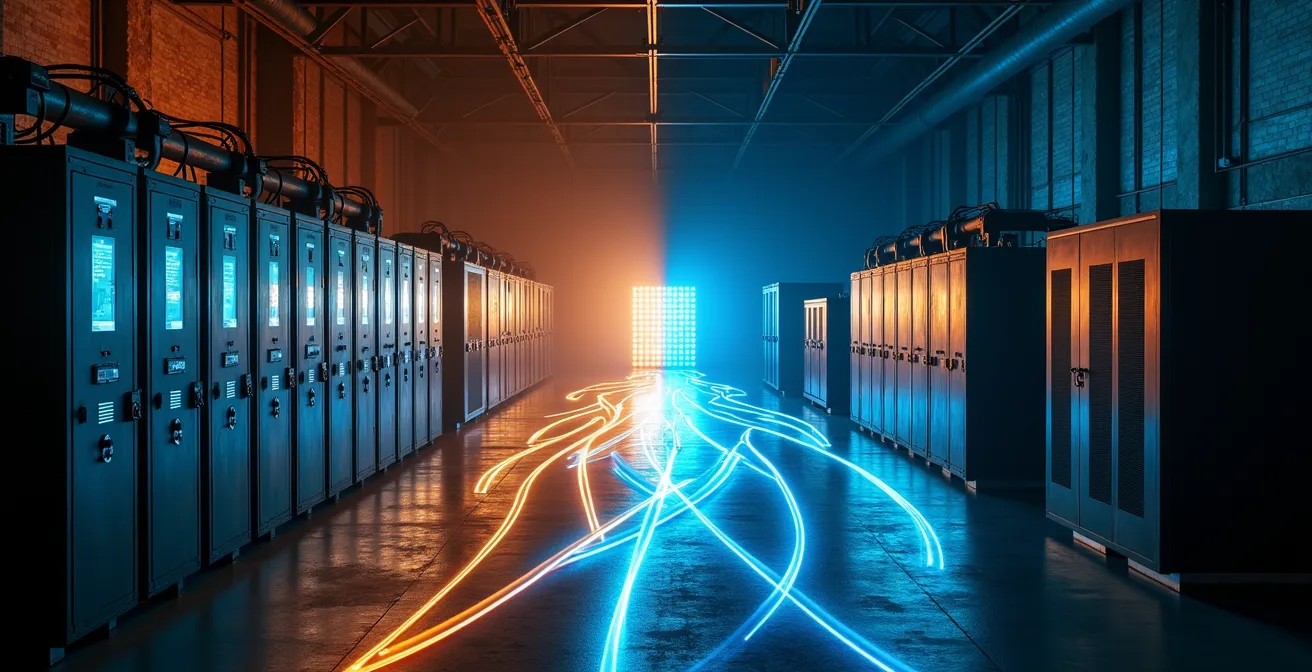 Connexion entre anciens automates industriels et nouvelle interface cloud moderne dans une usine