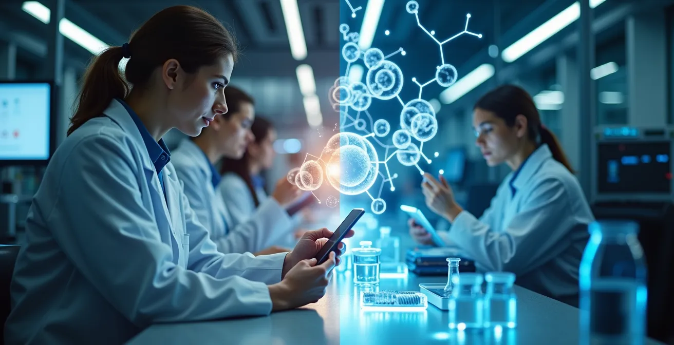 Diagramme visuel du processus de transformation d'une recherche en produit commercial au Québec