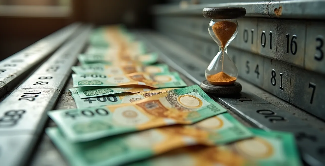 Ligne du temps illustrant le décalage entre dépenses et remboursement de subventions