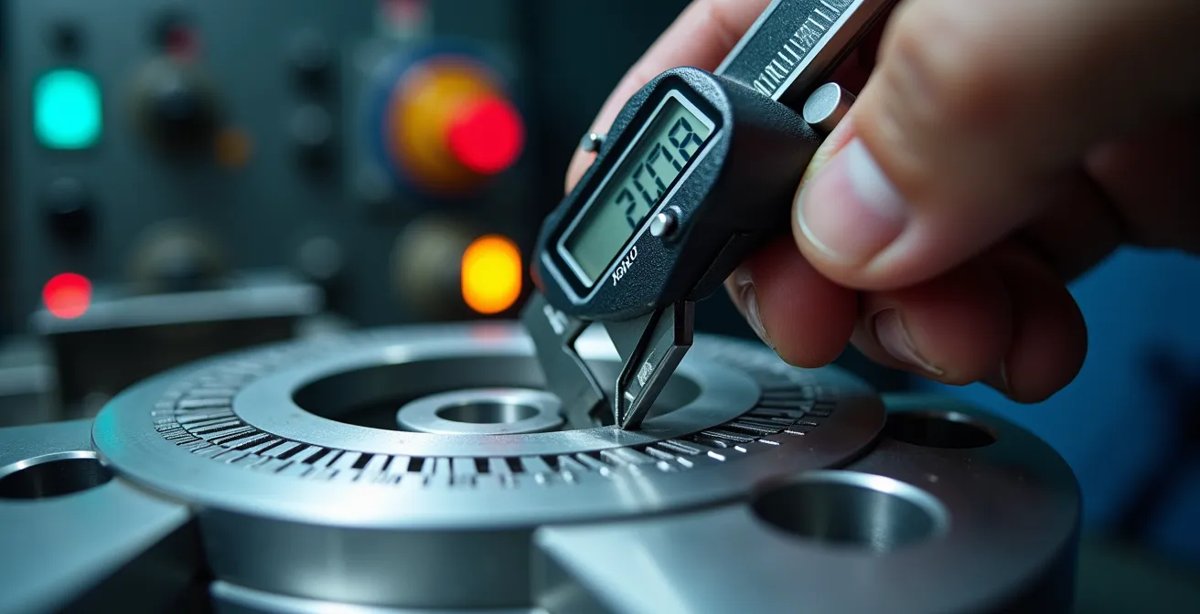 Technicien analysant les données de performance d'une machine CNC